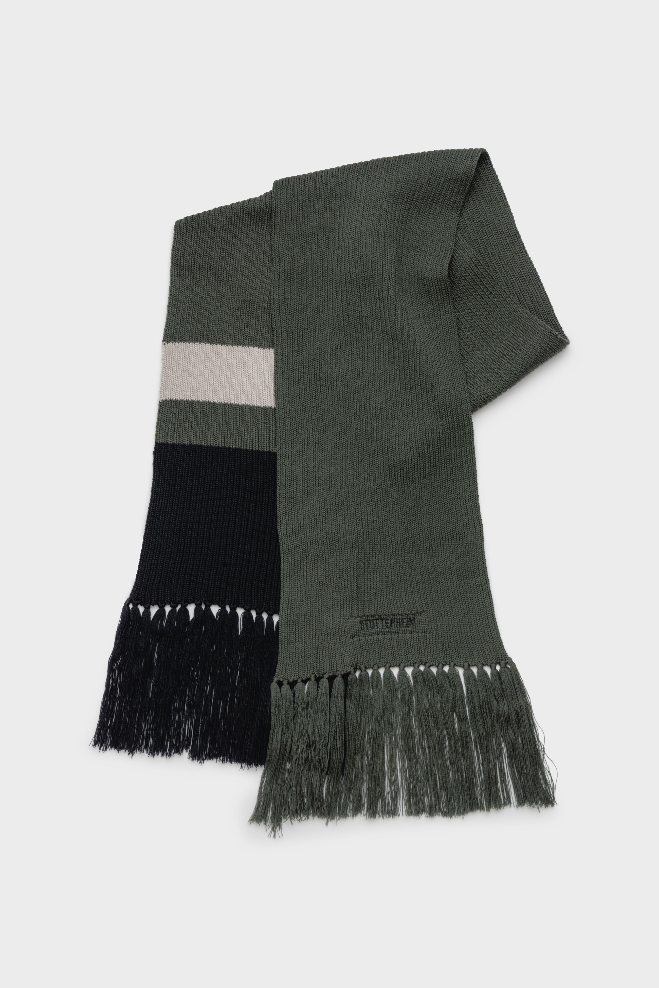 stutterheim fringe scarf green accessories hats-and-scarves scarves