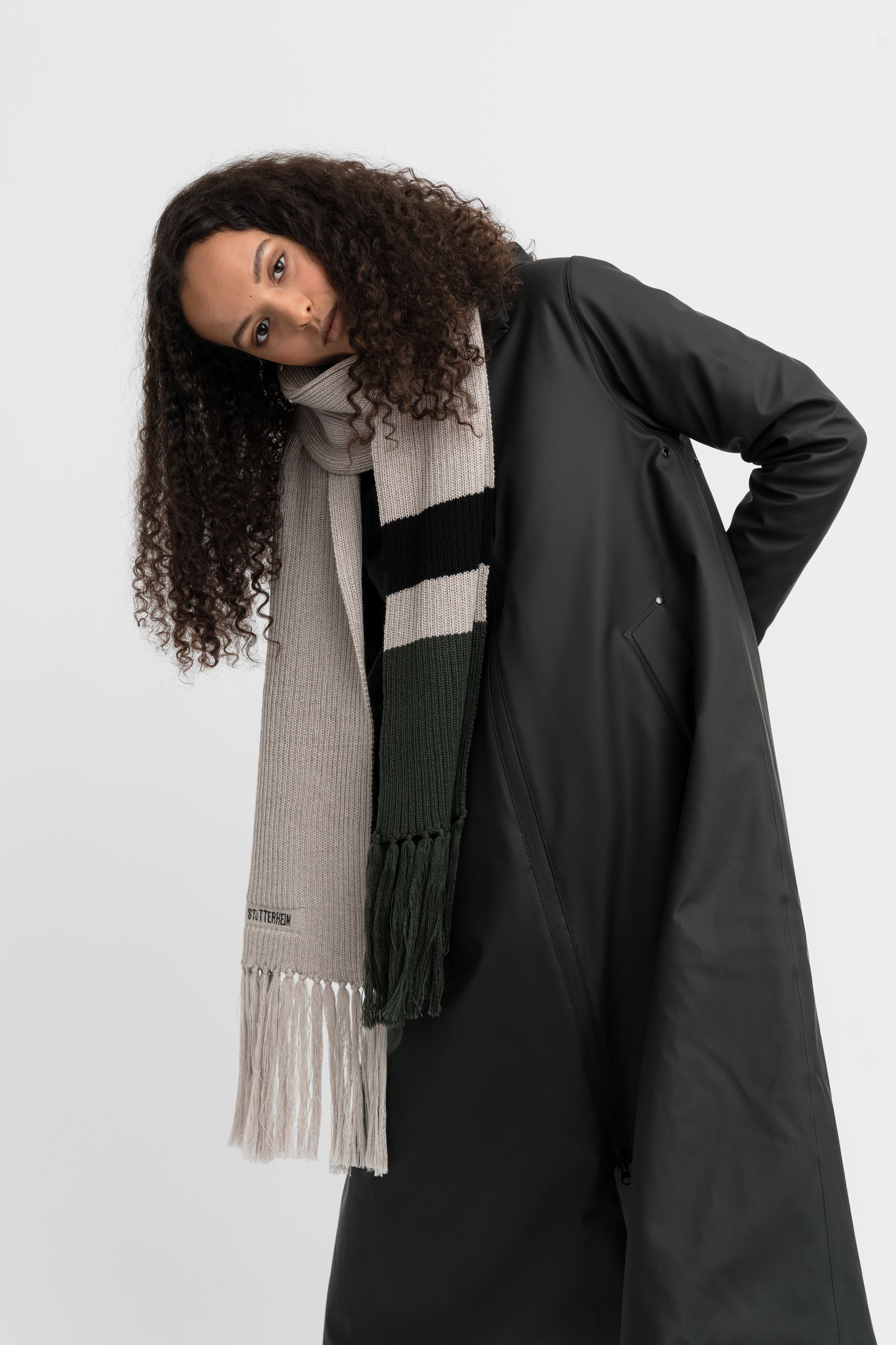 stutterheim fringe scarf light sand accessories hats-and-scarves scarves
