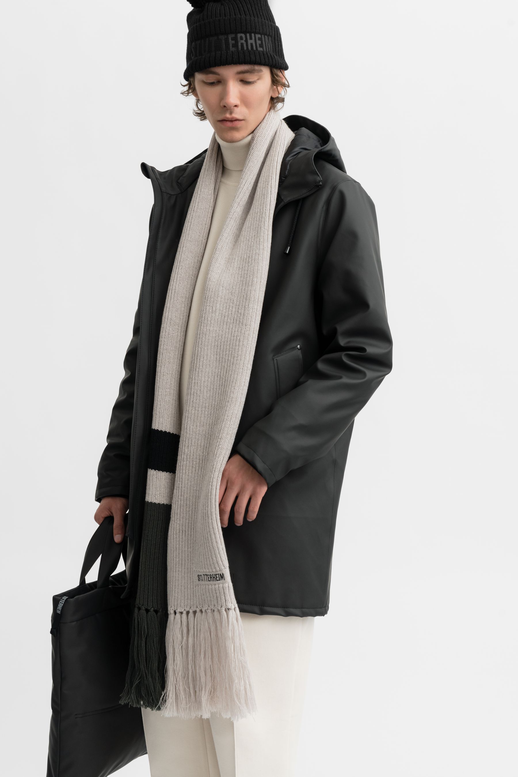 stutterheim fringe scarf light sand accessories hats-and-scarves scarves