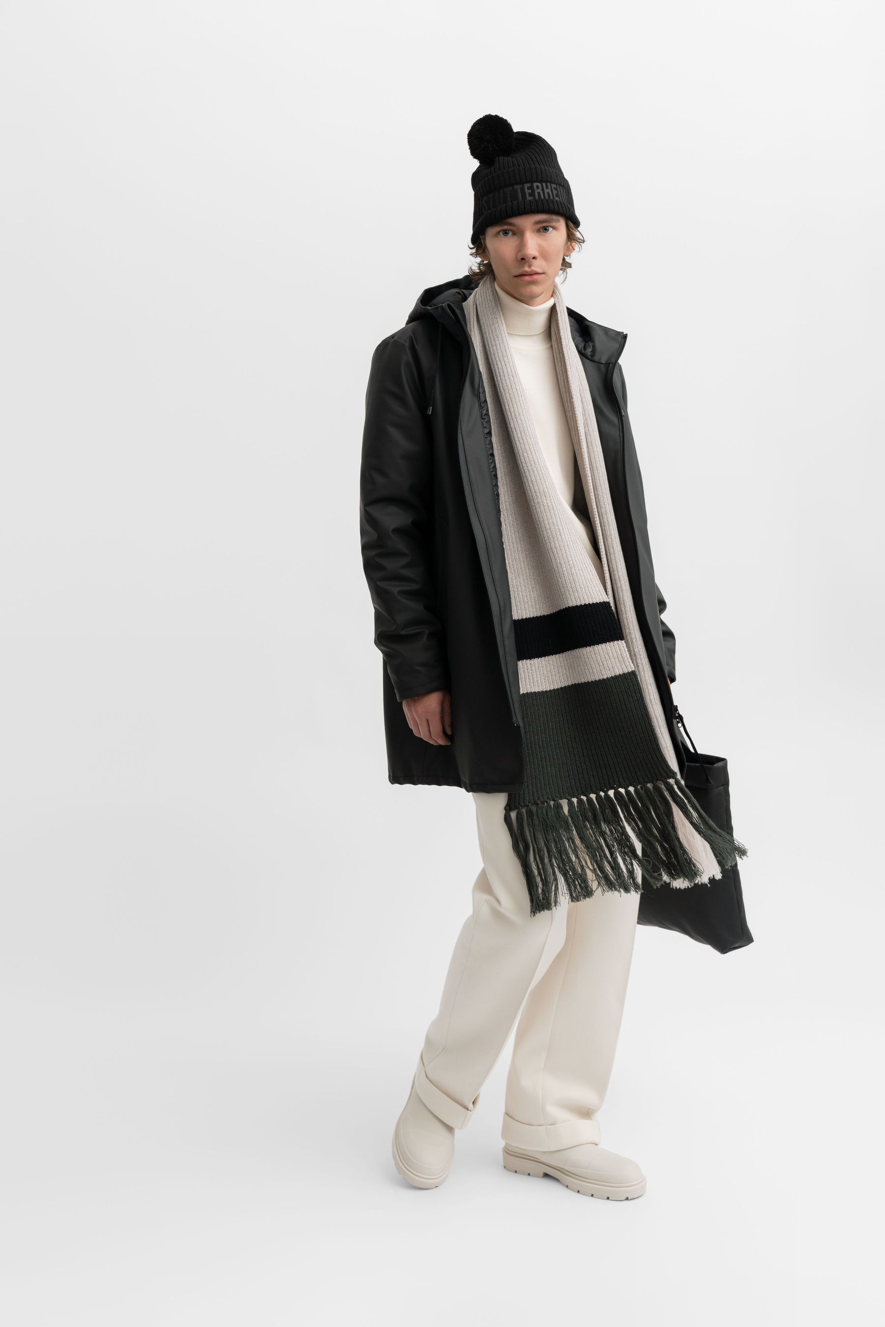 stutterheim fringe scarf light sand accessories hats-and-scarves scarves