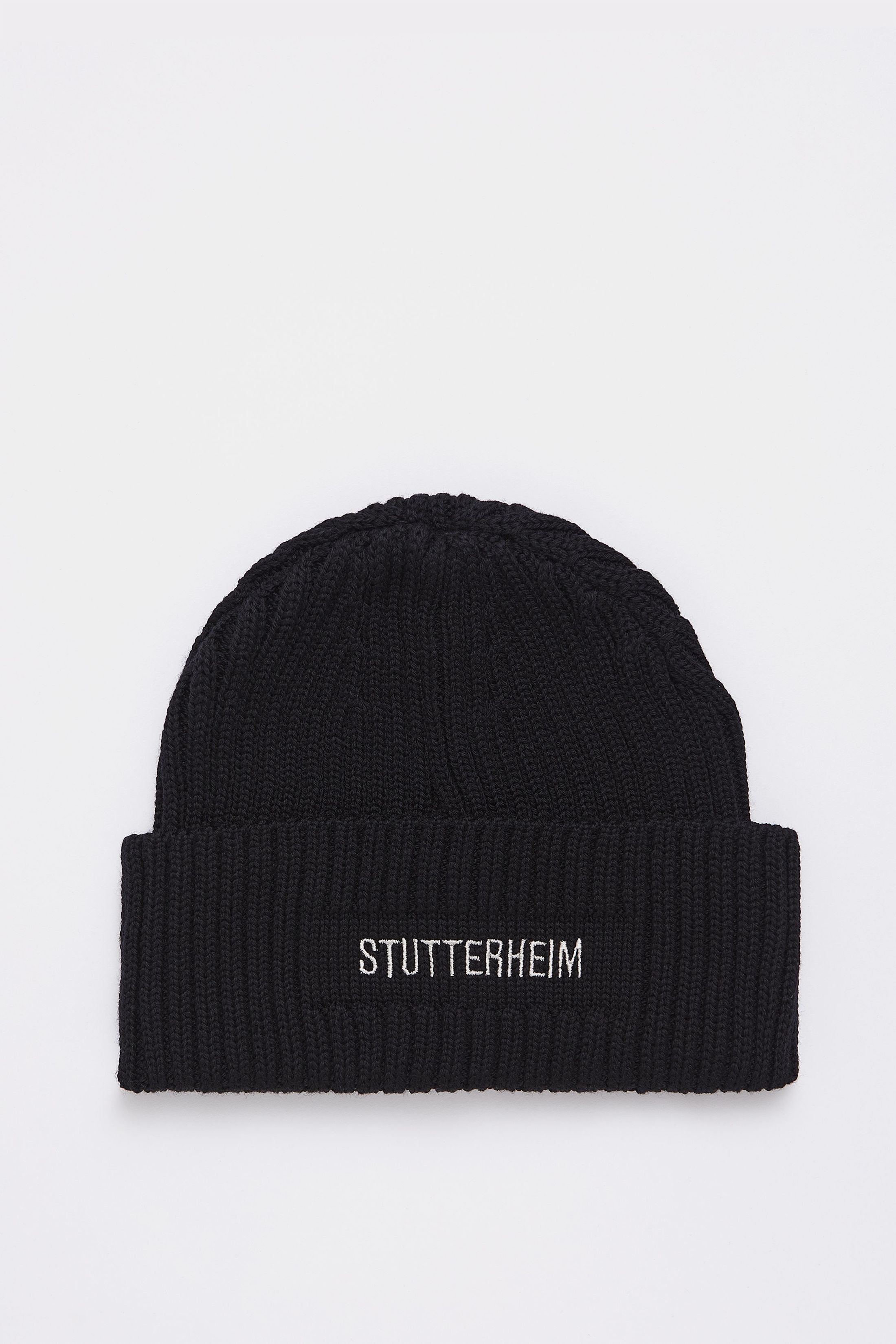 stutterheim logo beanie black accessories hats-and-scarves beanies