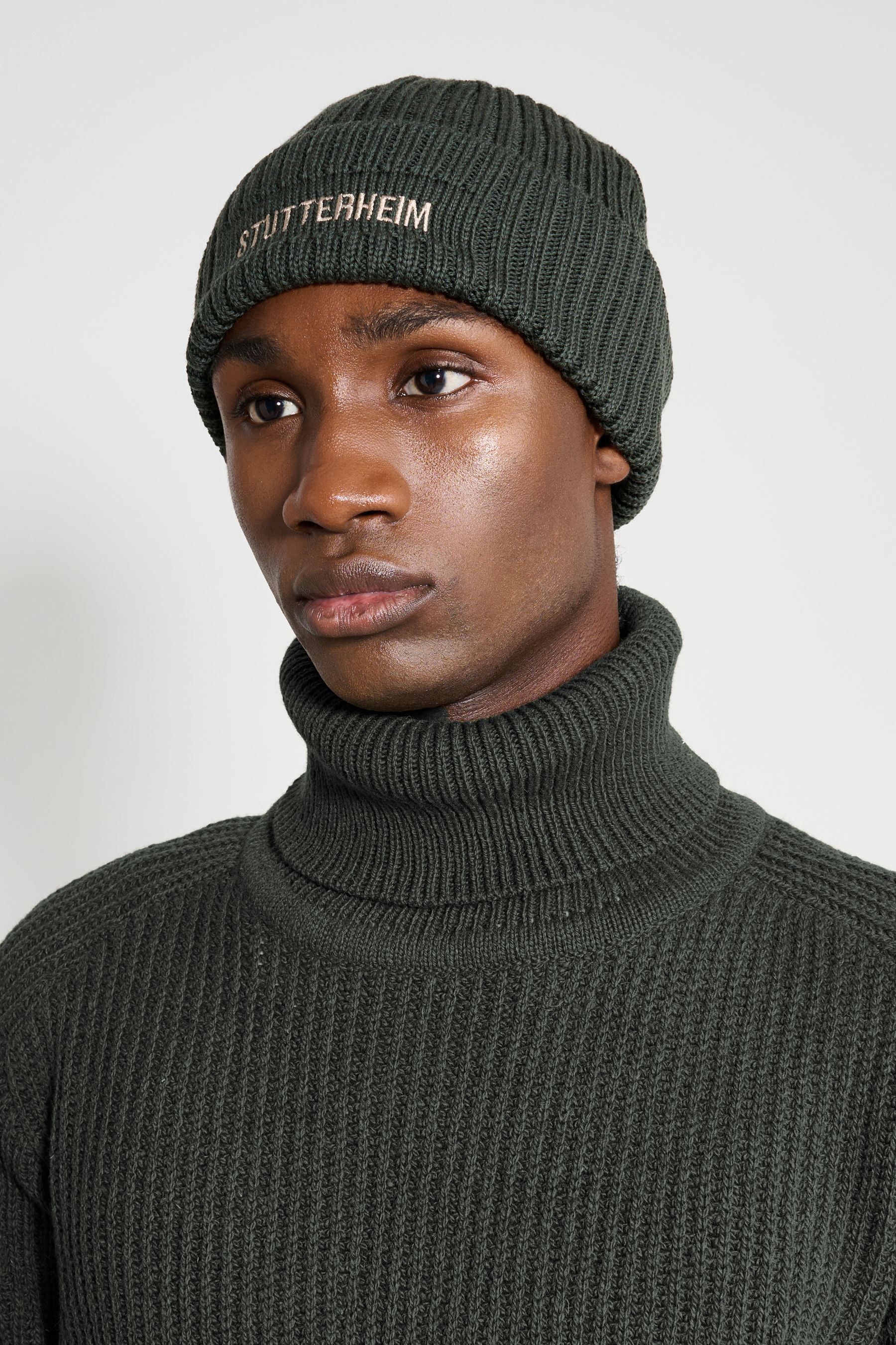 stutterheim logo beanie green accessories hats-and-scarves beanies