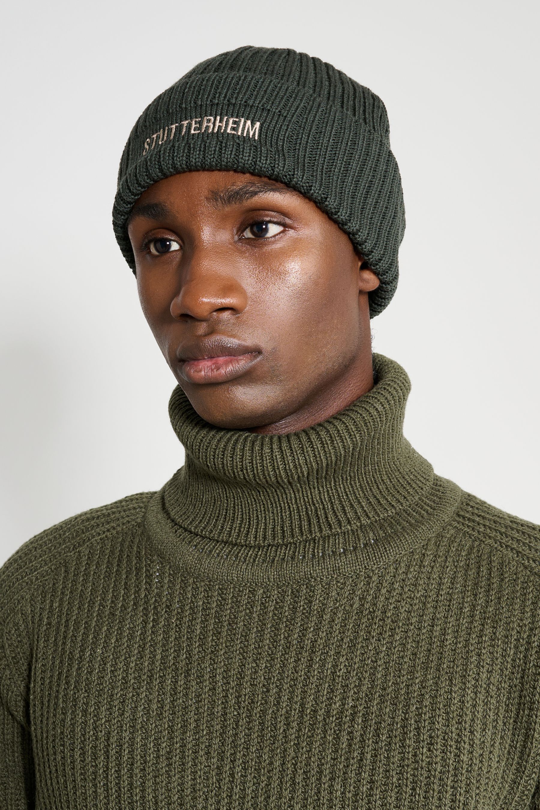stutterheim logo beanie green accessories hats-and-scarves beanies