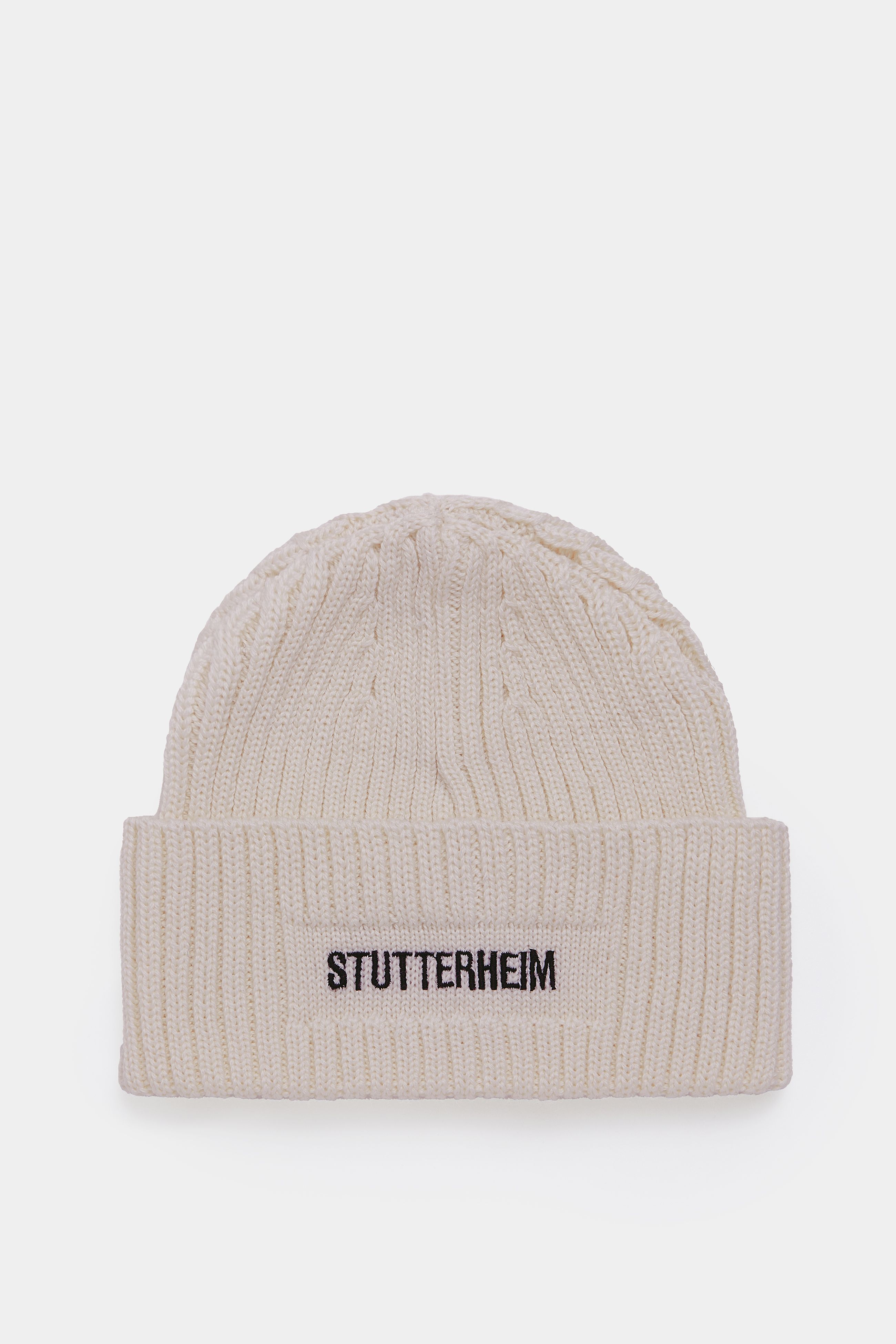 stutterheim logo beanie light sand accessories hats-and-scarves beanies