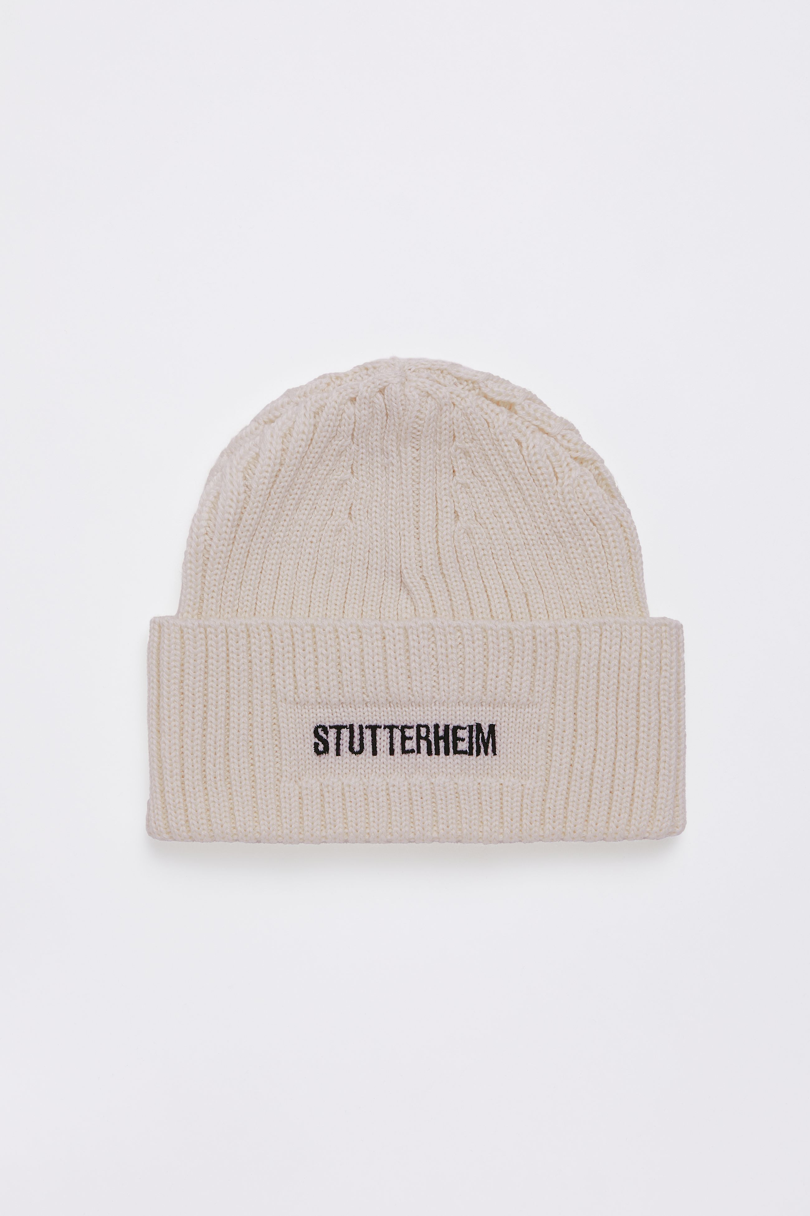 stutterheim logo beanie light sand accessories hats-and-scarves beanies