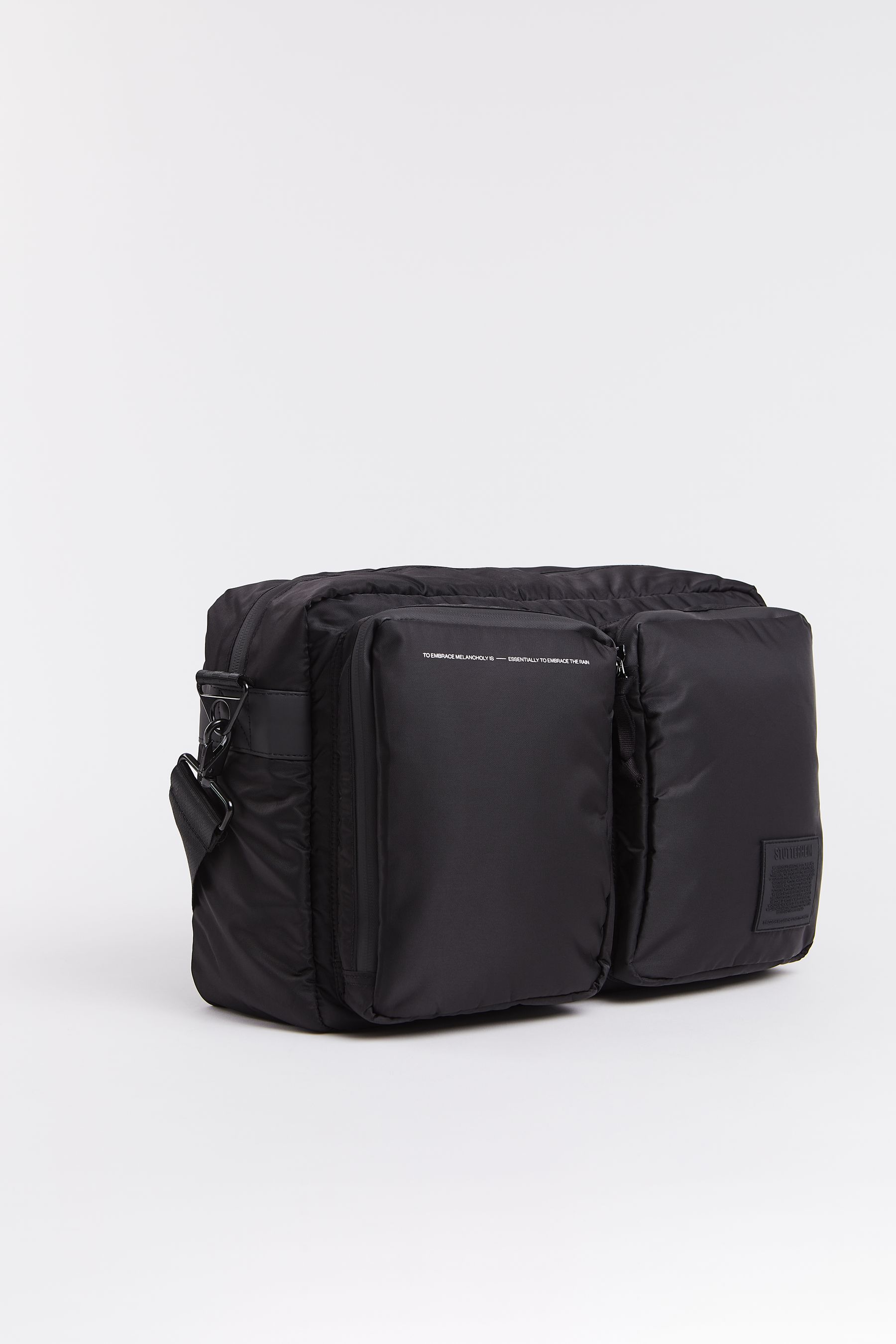 stutterheim utility post bag black accessories bags utility-bags