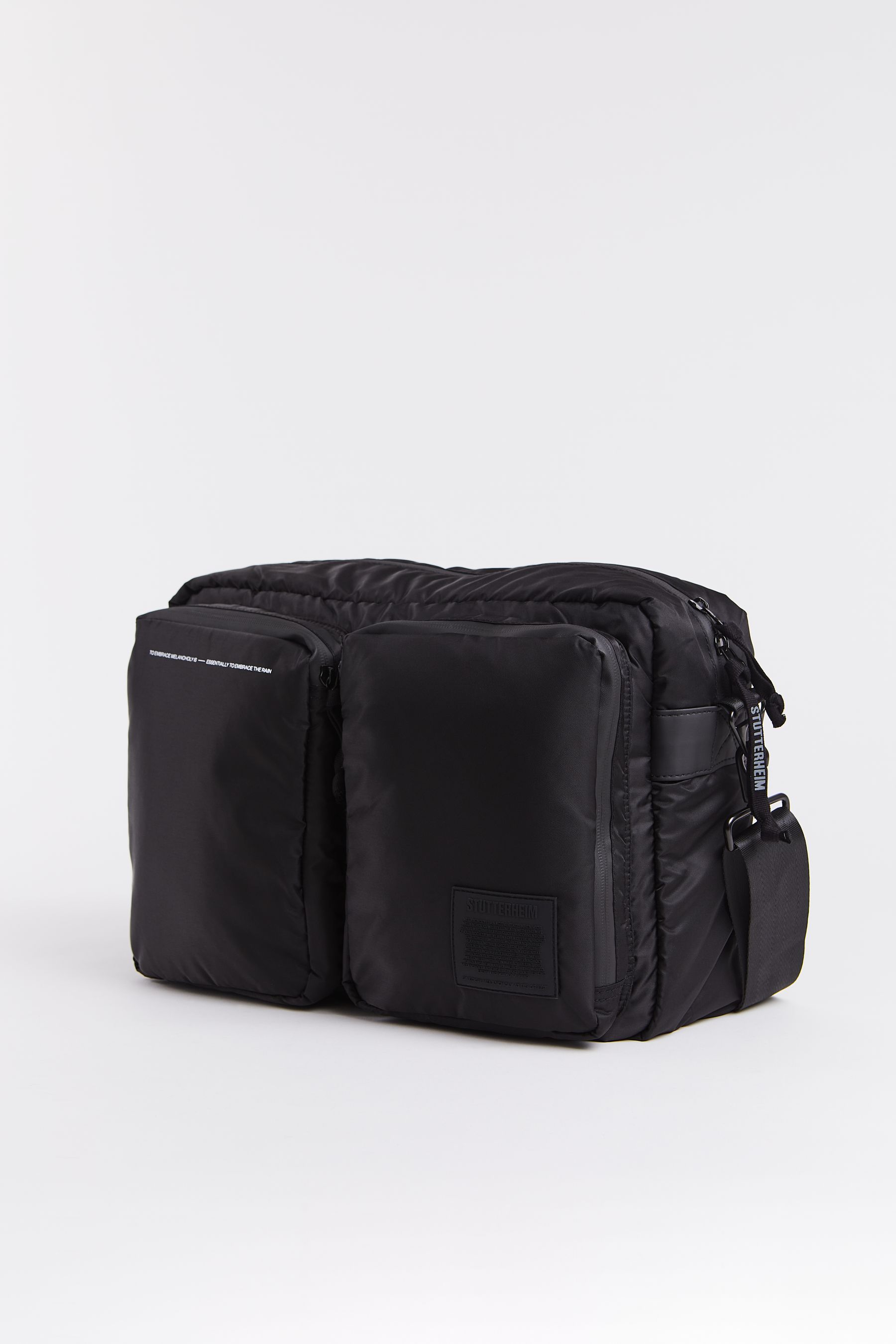 stutterheim utility post bag black accessories bags utility-bags