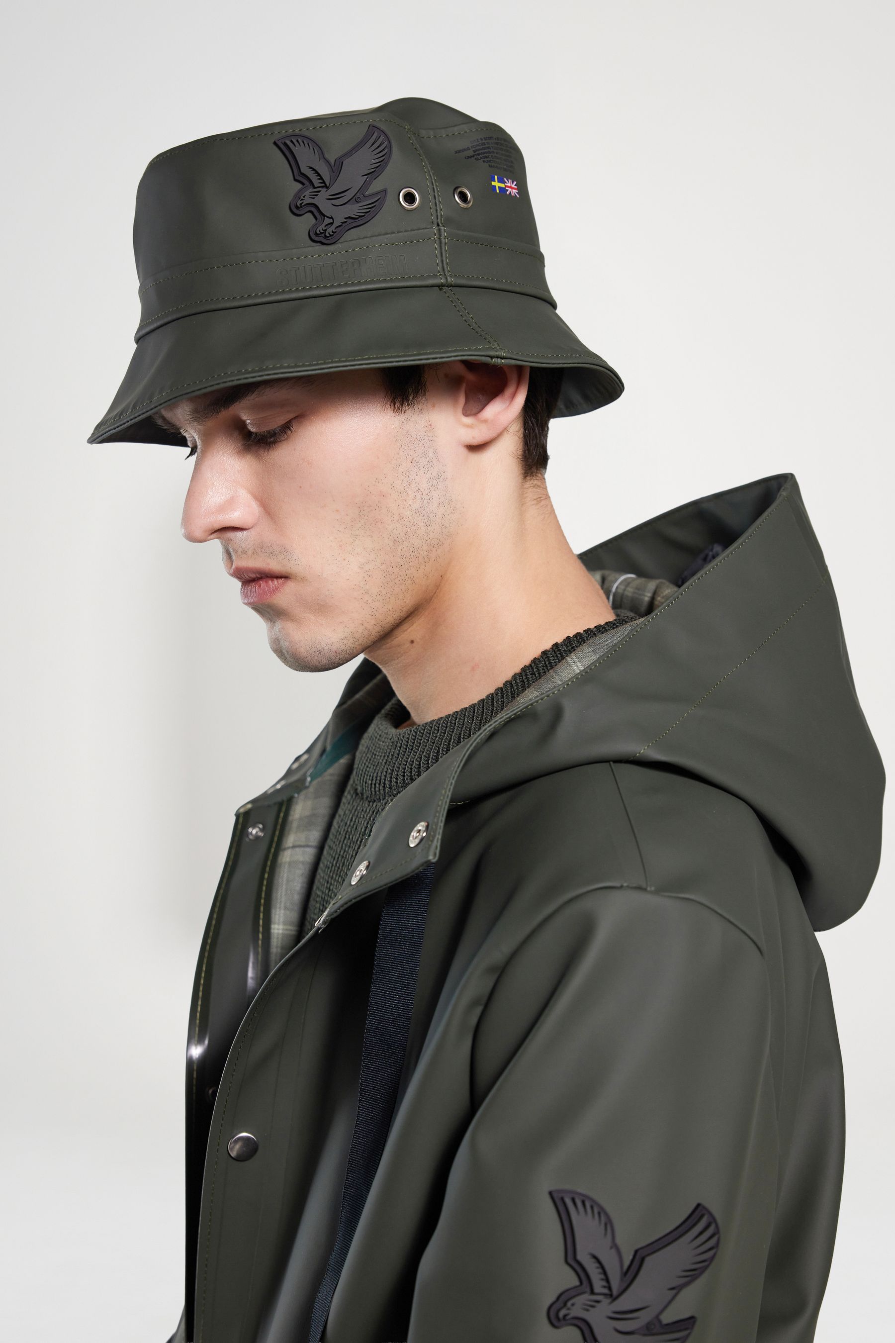 stutterheim bucket hat green accessories hats-and-scarves bucket-hats