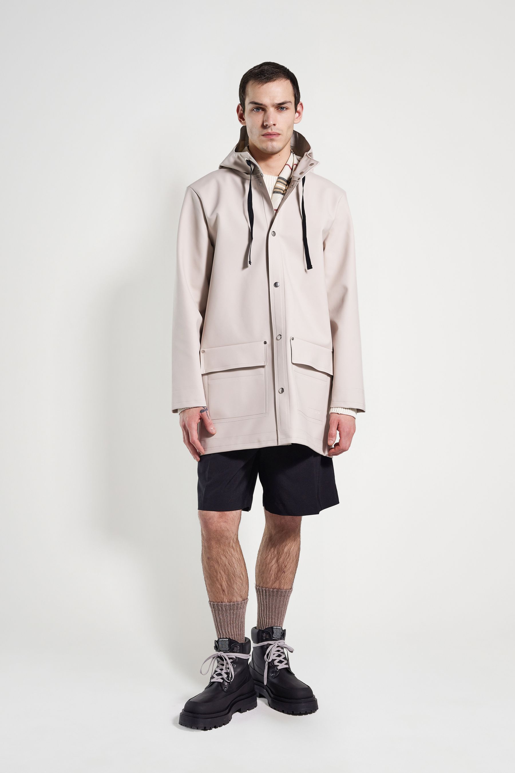 stutterheim men's raincoat light sand men jackets raincoats