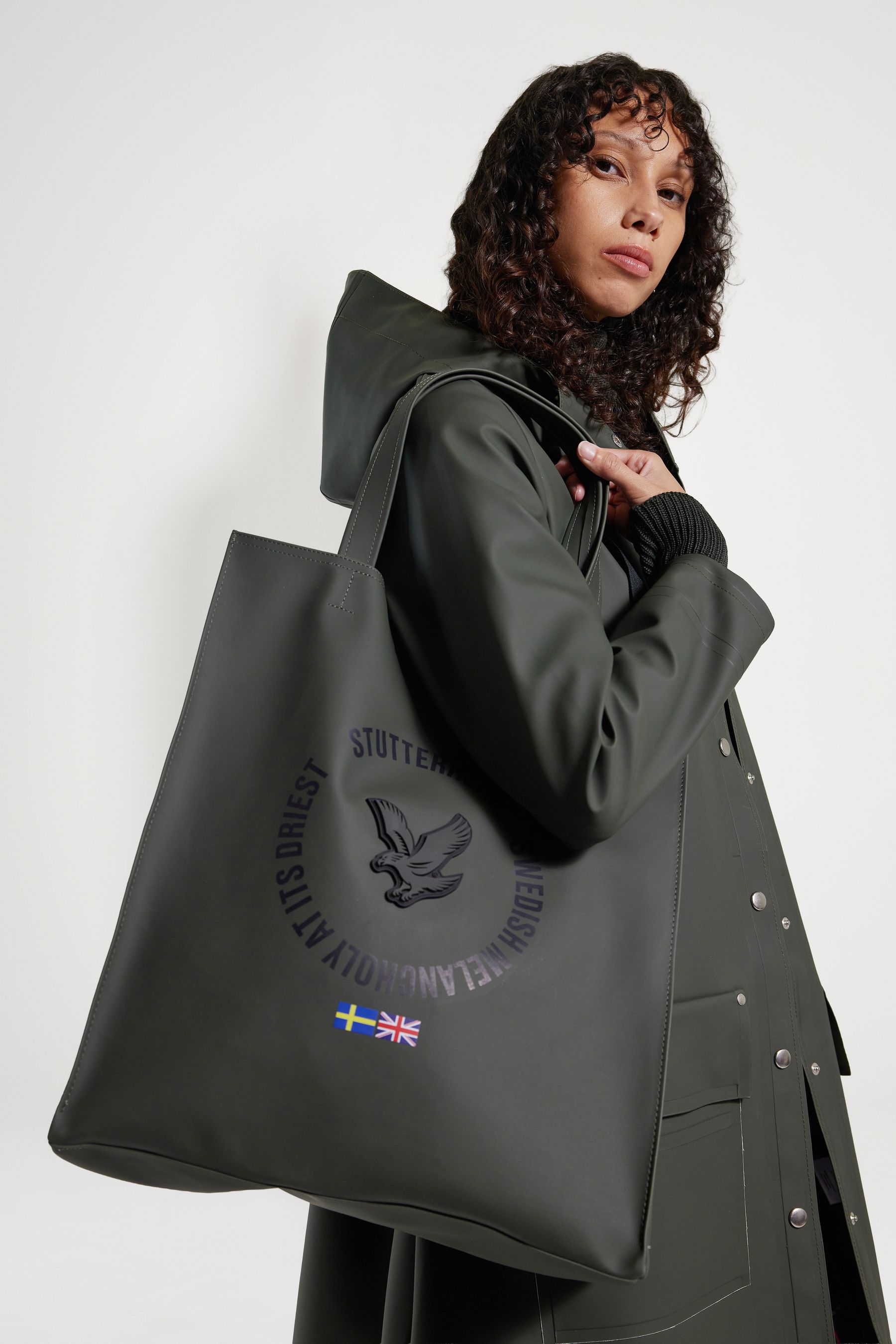 stutterheim tote bag green accessories bags tote-bags