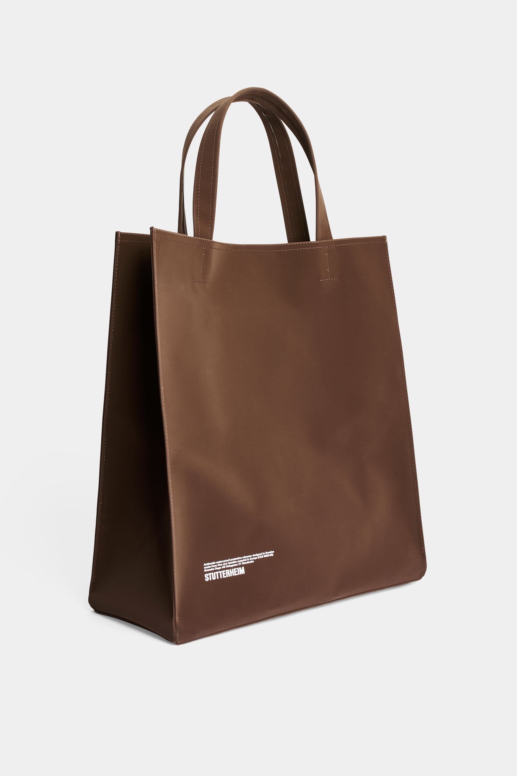 stutterheim stylist bag matte dark brown accessories bags tote-bags