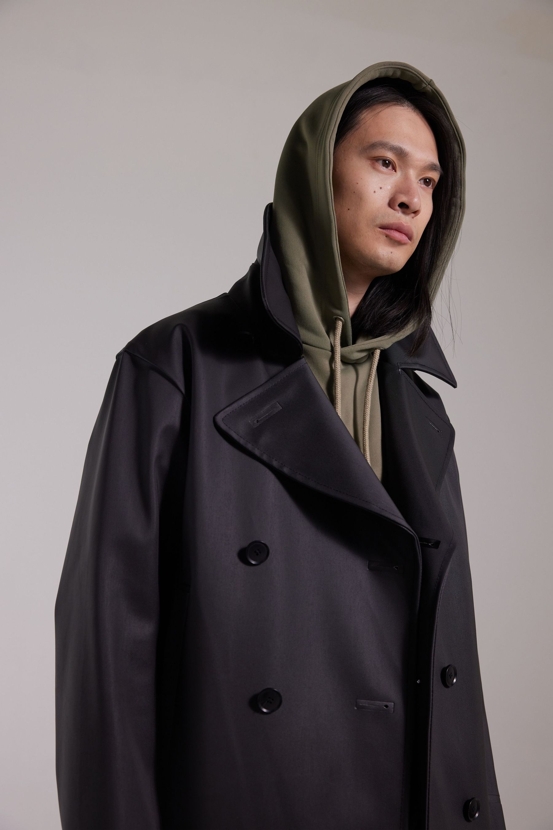 stutterheim tranholmen double breasted raincoat black men jackets raincoats