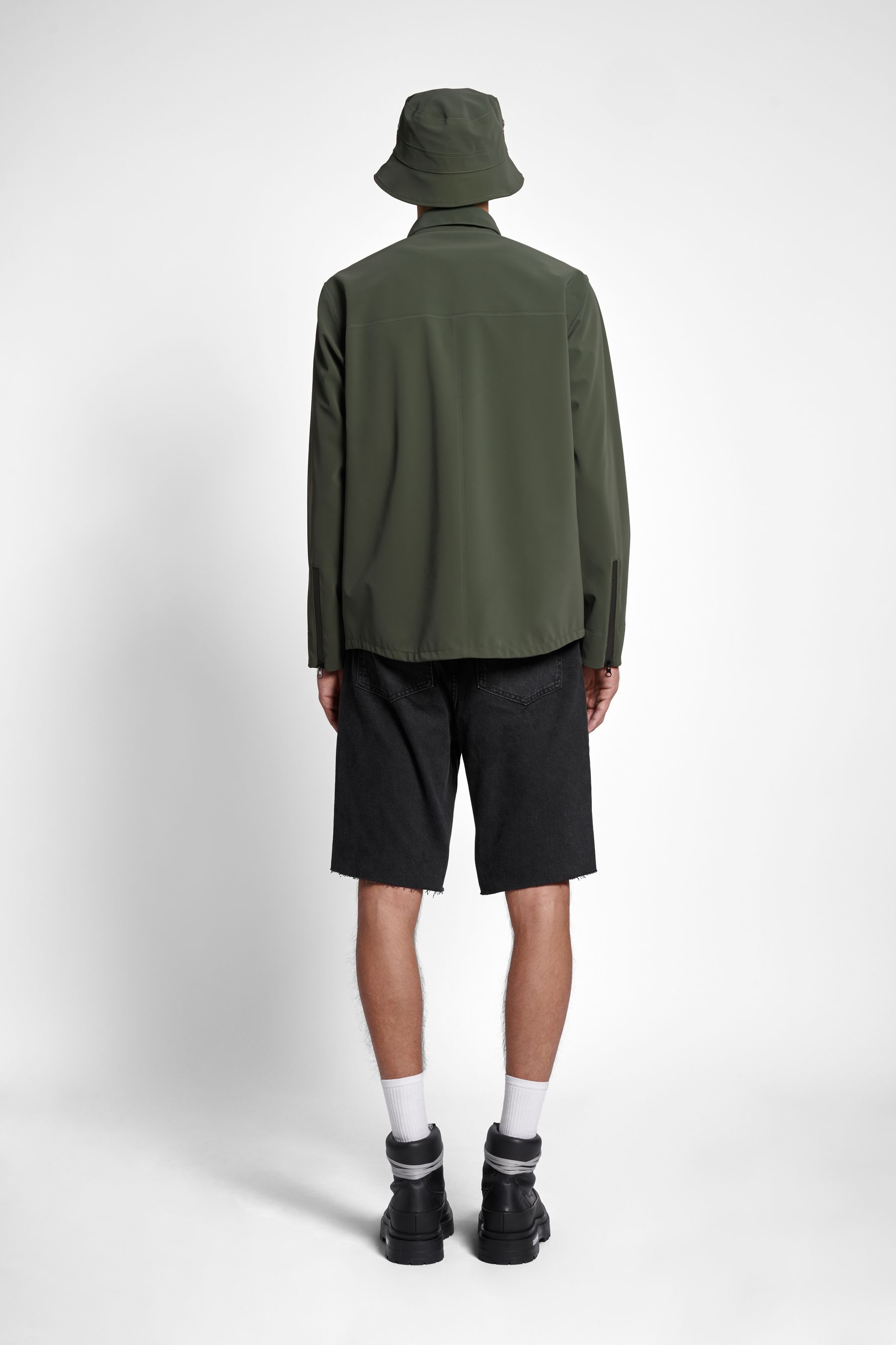 stutterheim vitaberg matte overshirt green men jackets overshirts