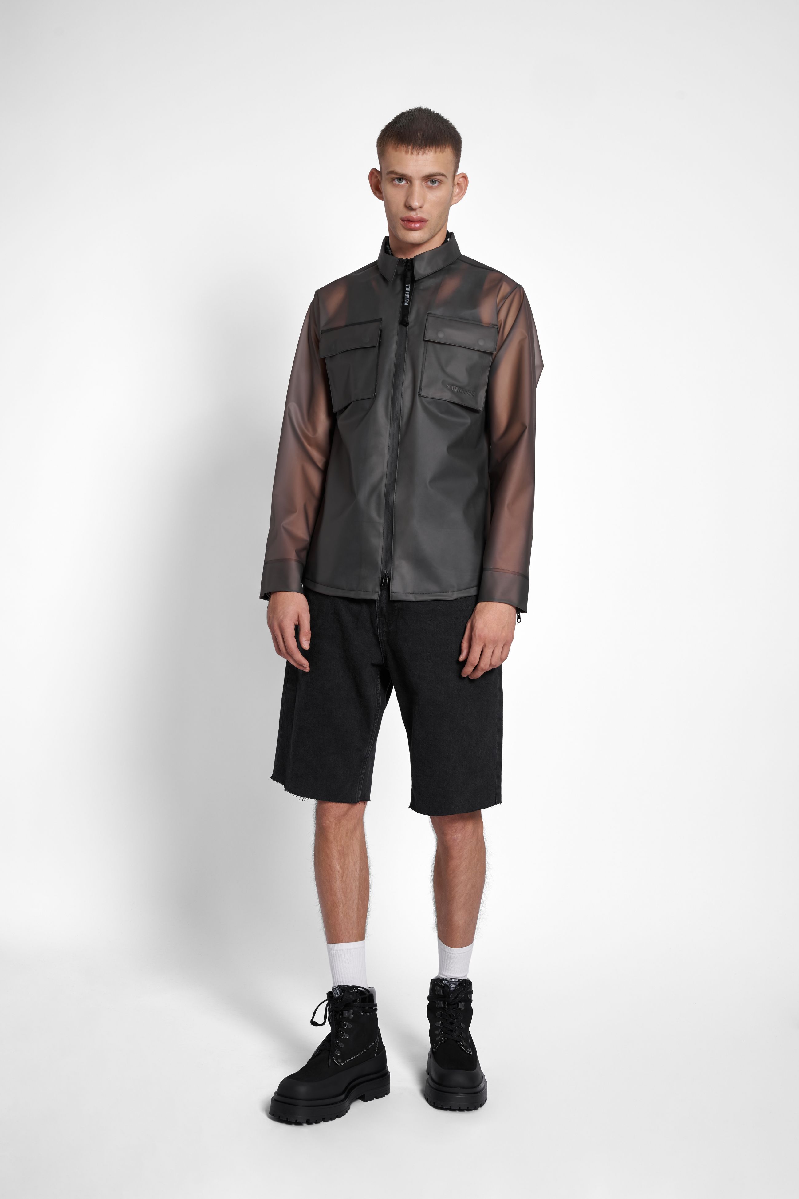 stutterheim vitaberg overshirt transparent men jackets overshirts