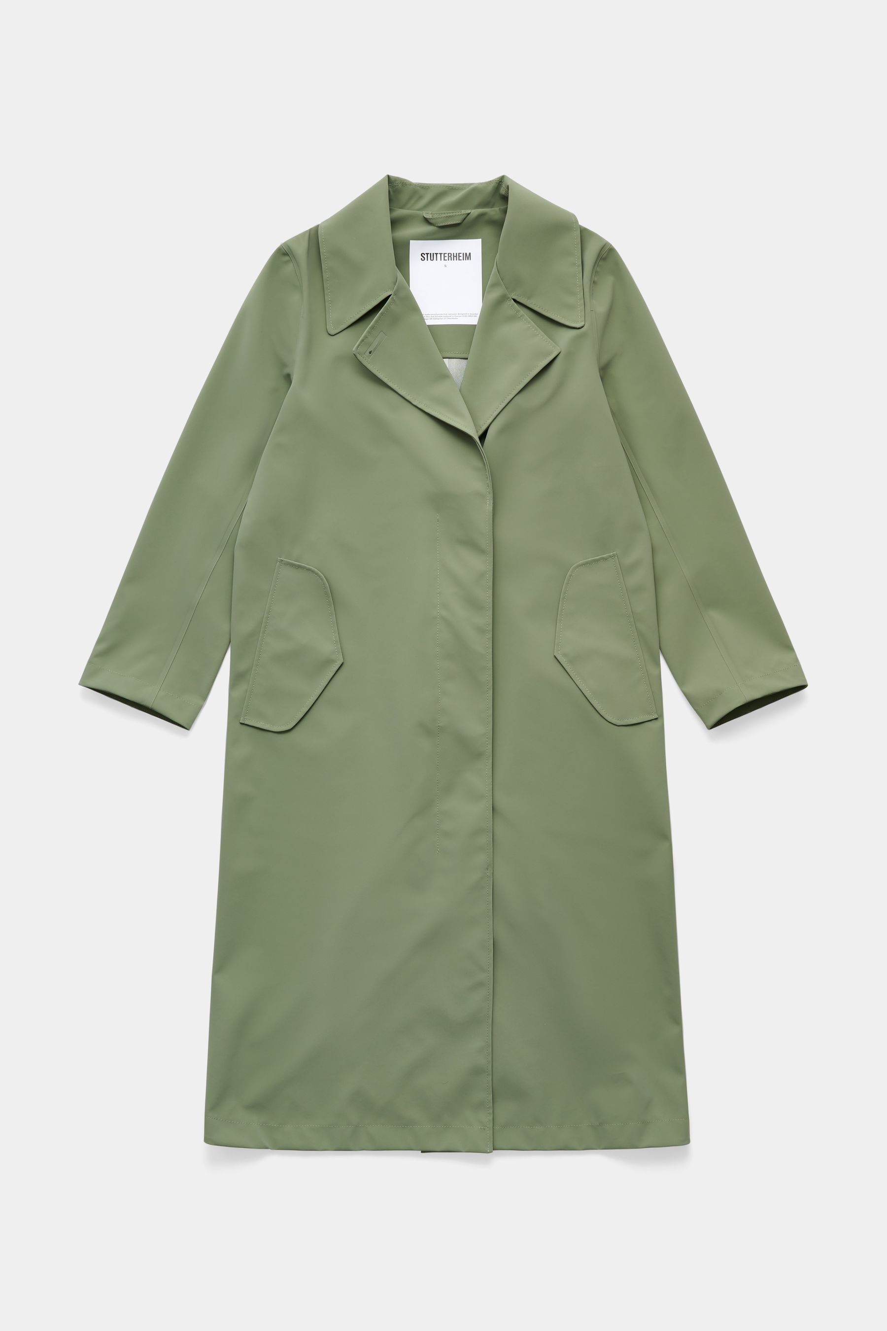stutterheim wayfair trench coat dry green women jackets trench-coats