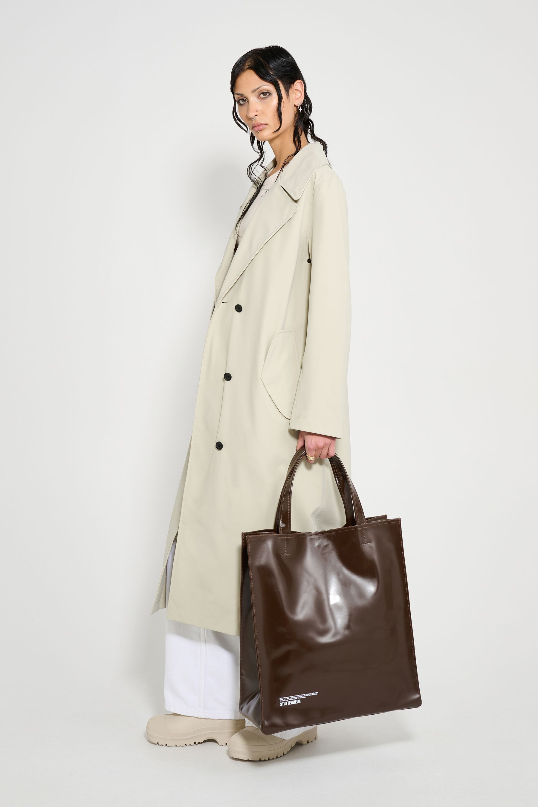 stutterheim wayfair trench coat pelican women jackets trench-coats