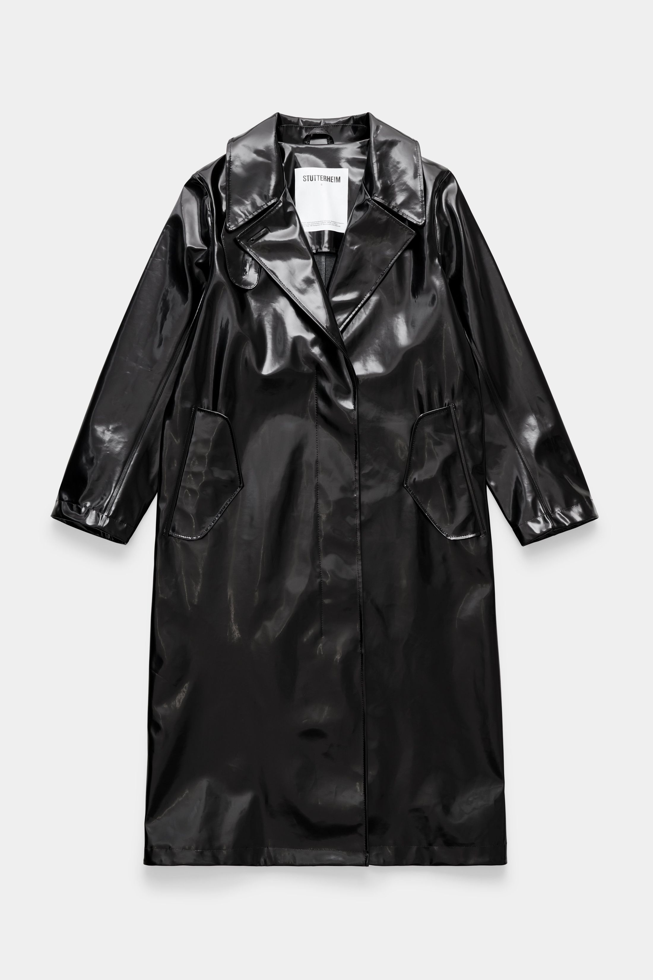 stutterheim wayfair opal trench coat black women jackets trench-coats
