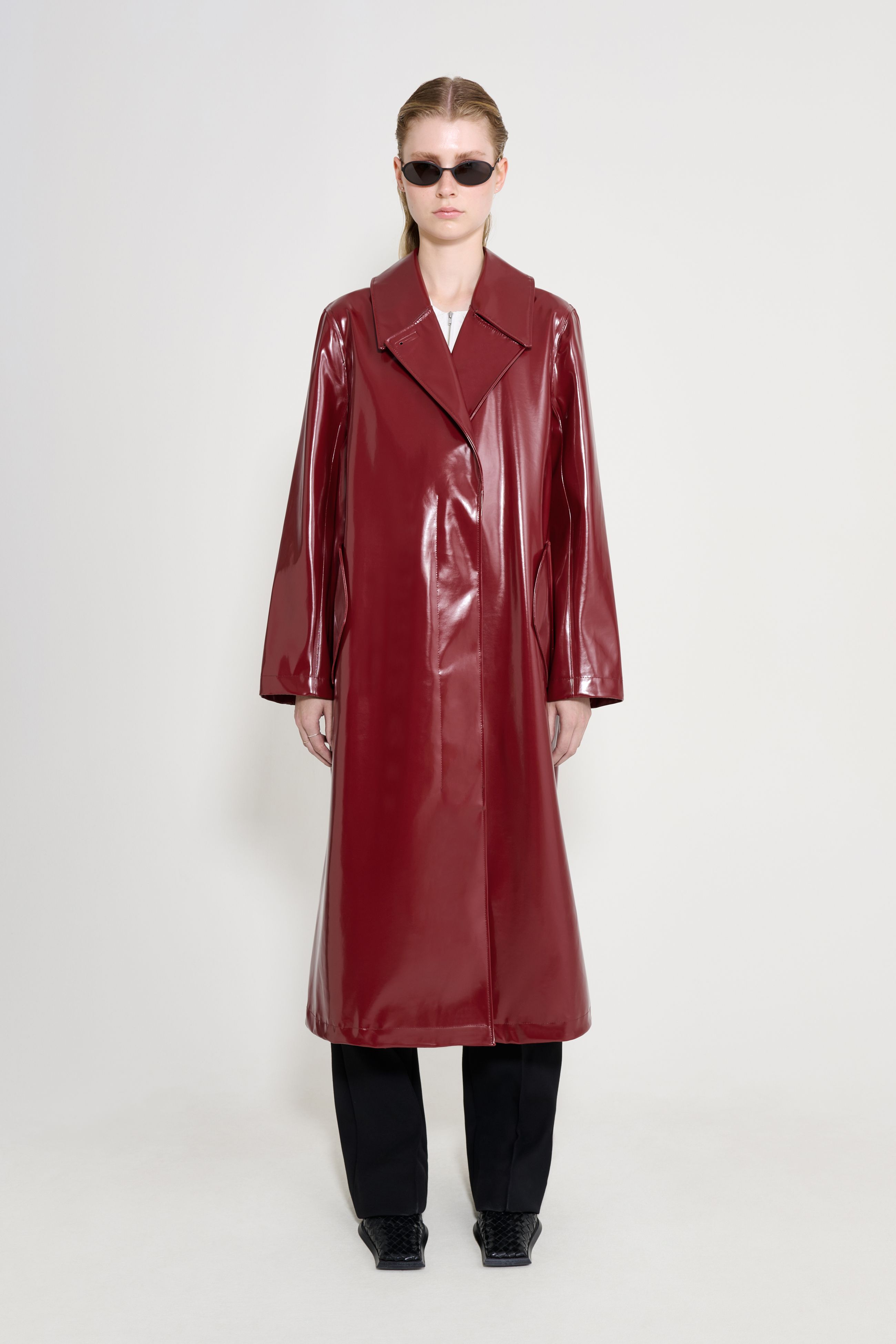 Wayfair Opal Trench Coat Burgundy
