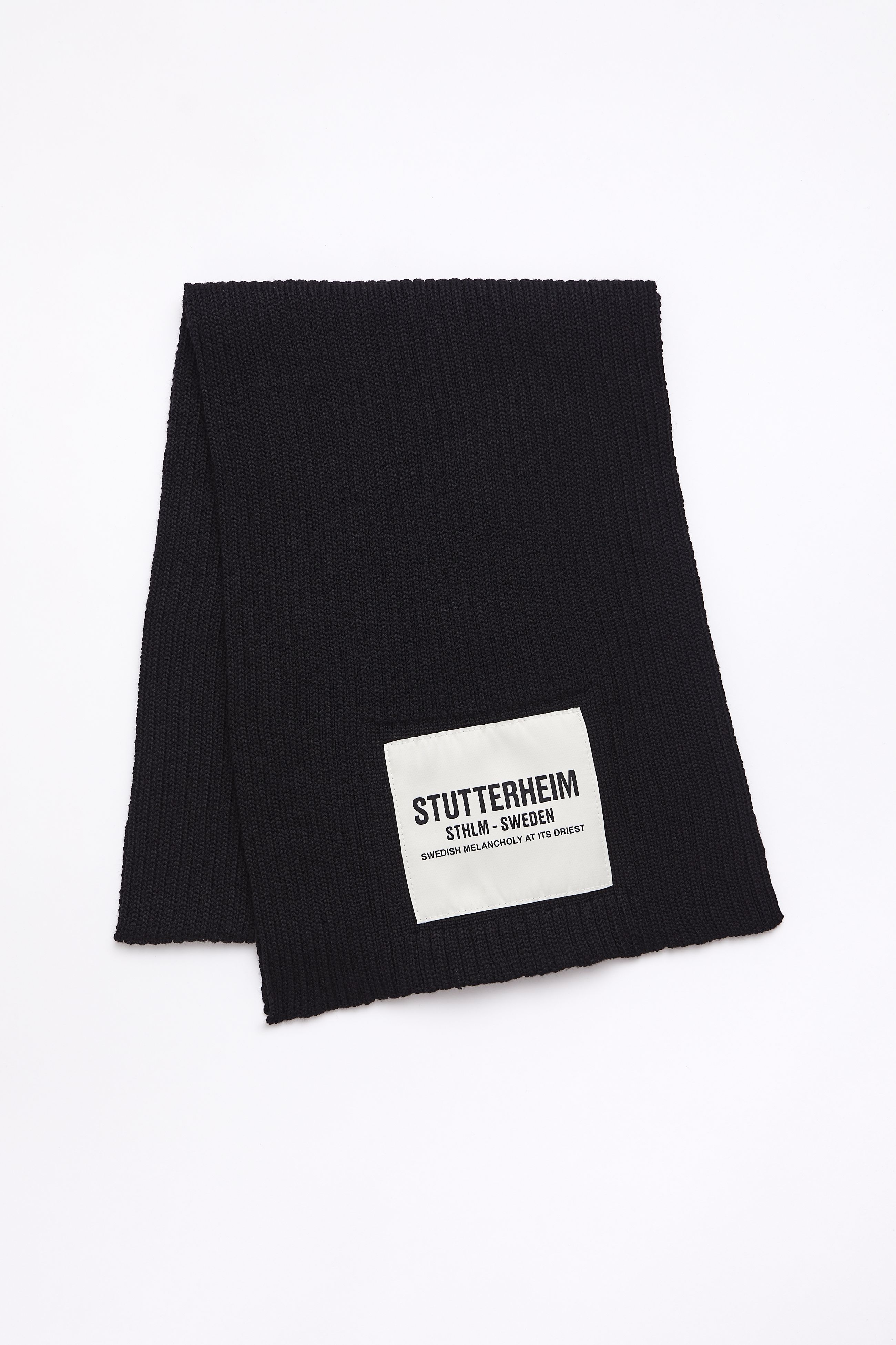 stutterheim wrap scarf black accessories hats-and-scarves scarves