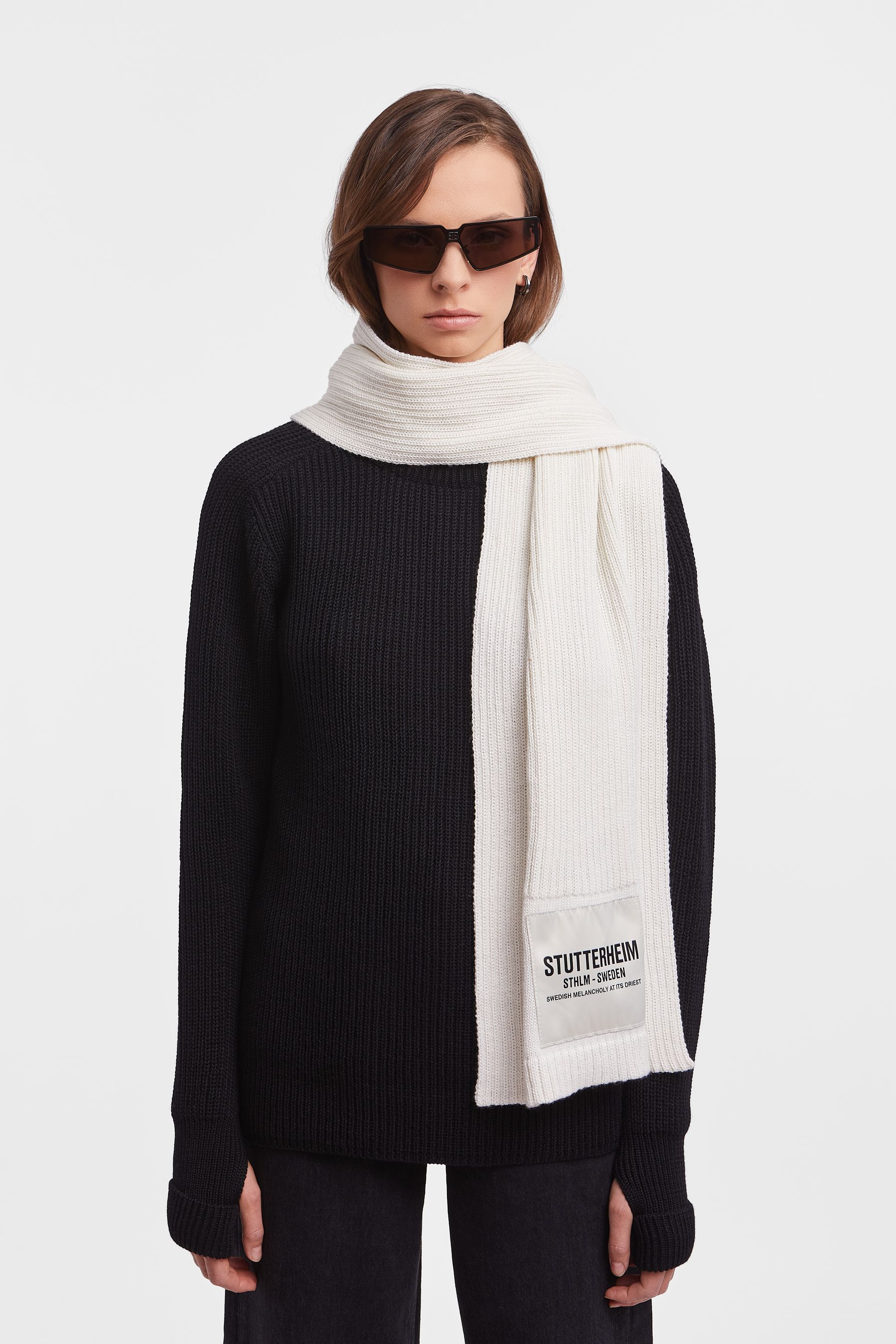 stutterheim wrap scarf off-white accessories hats-and-scarves scarves